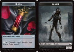 Blood (21) // Zombie (10) Token - Foil